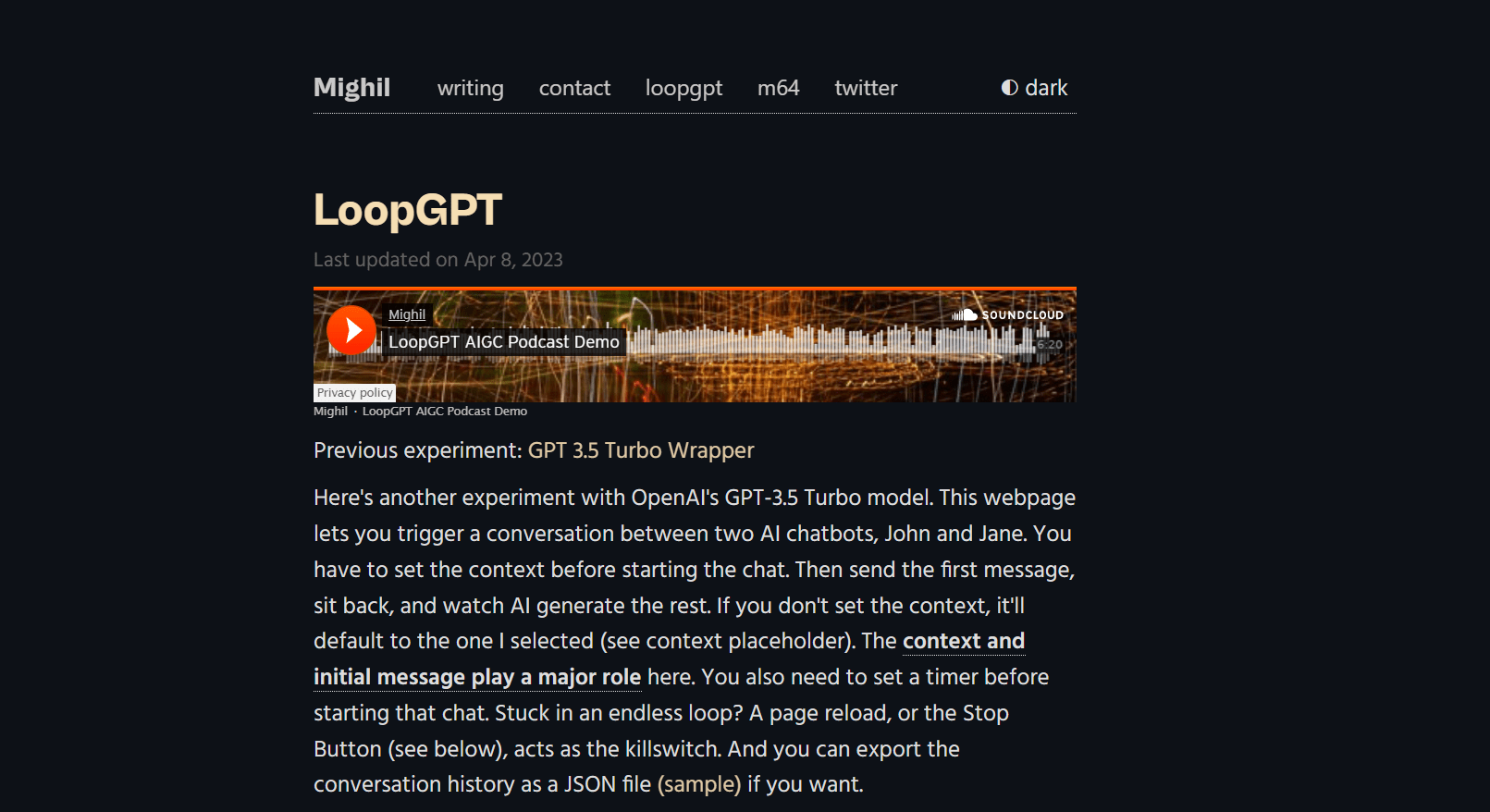LoopGPT