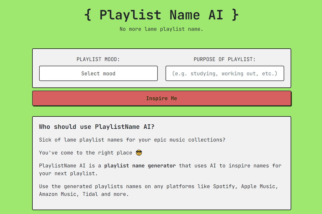 PlayListNameAI